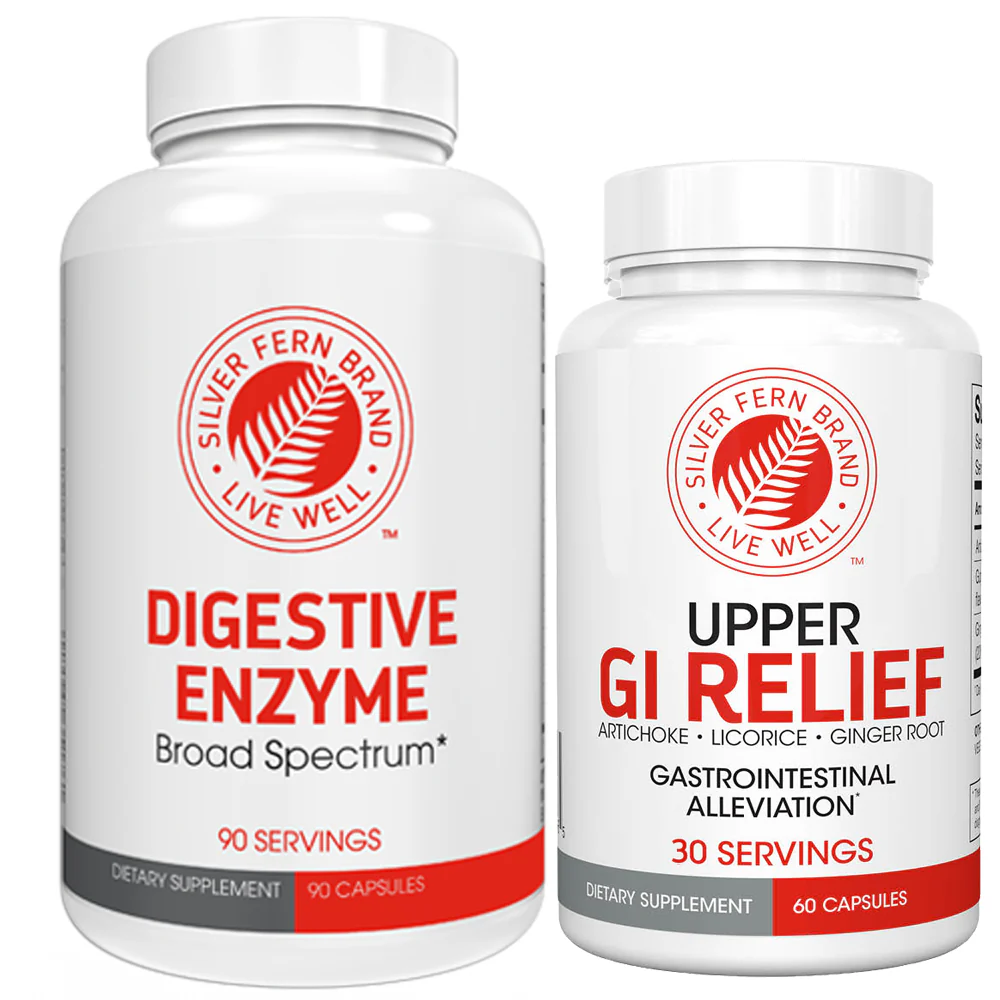 Upper and Lower GI Digestion Support Kit - GI Relief and Digestive Enzymes